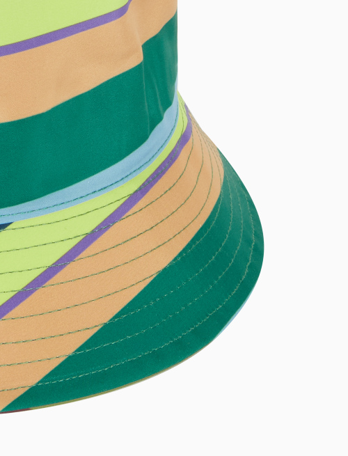 Cappello pioggia unisex righe multicolor verde - Copricapo | Gallo 1927 - Official Online Shop