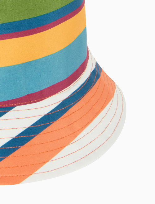 Cappello pioggia unisex righe multicolor bianco - Copricapo | Gallo 1927 - Official Online Shop