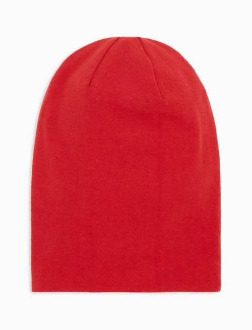 Berretto lungo reversibile bambino pile rosso righe multicolor - Multicolor | Gallo 1927 - Official Online Shop