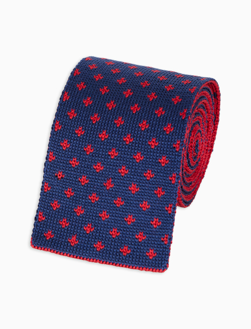 Cravatta uomo seta rossa fantasia giglio - Accessori | Gallo 1927 - Official Online Shop