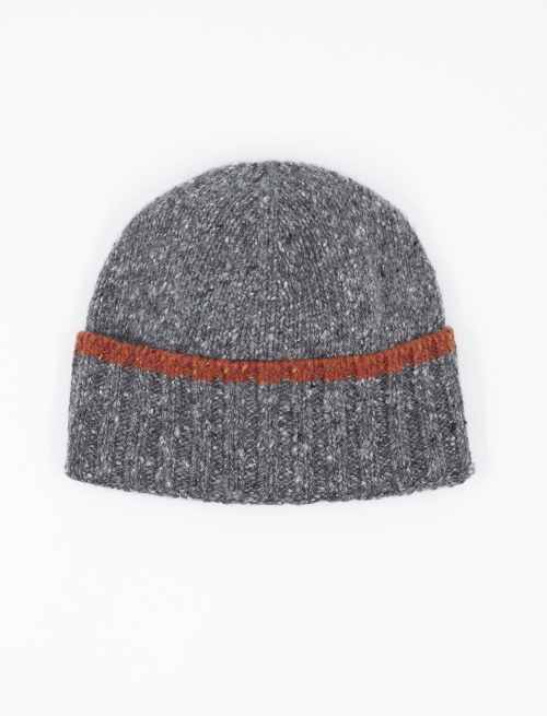 Men's beanie in plain pyrite knop wool - Special Selection | Gallo 1927 - Official Online Shop