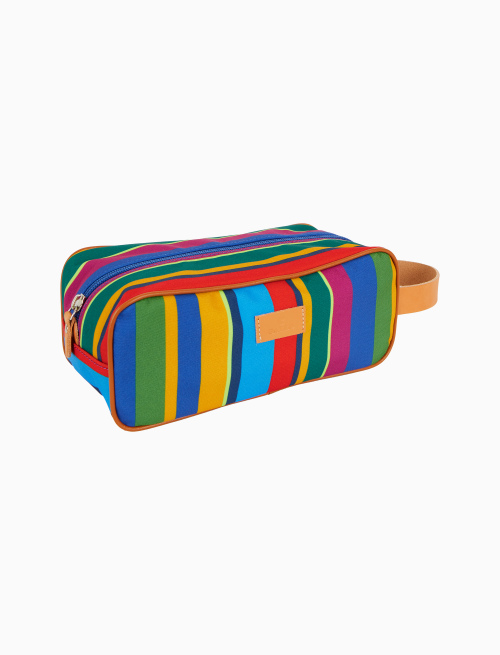 Beauty classico unisex righe multicolor blu - Piccola Pelletteria | Gallo 1927 - Official Online Shop