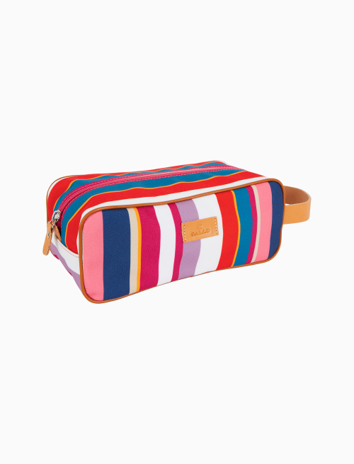 Beauty classico unisex righe multicolor bianco - Piccola Pelletteria | Gallo 1927 - Official Online Shop