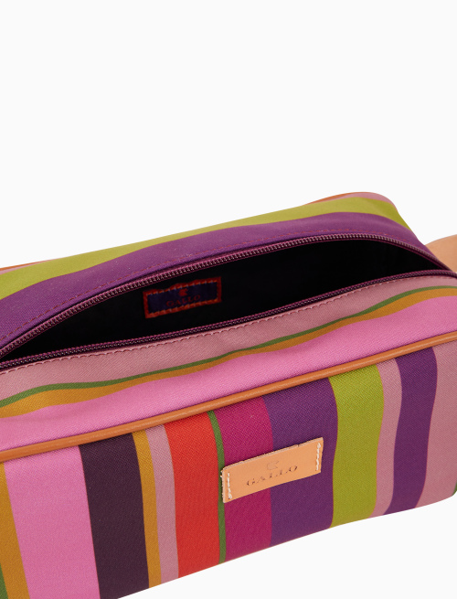 Beauty classico unisex viola righe multicolor - Pelletteria | Gallo 1927 - Official Online Shop