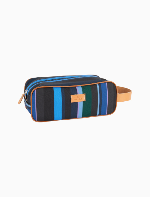Classic unisex blue beauty with multicoloured stripes - Leather Goods | Gallo 1927 - Official Online Shop