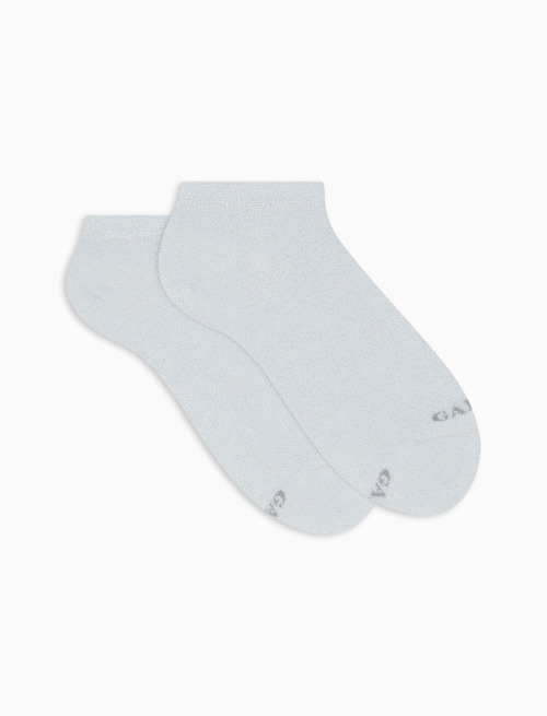Calze fantasmini donna cotone con effetto scintillante bianco - Calze | Gallo 1927 - Official Online Shop