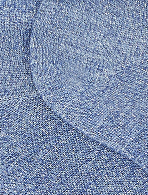 Calze fantasmini donna cotone con effetto scintillante azzurro - TEST | Gallo 1927 - Official Online Shop