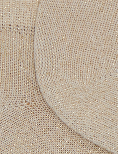Calze fantasmini donna cotone con effetto scintillante oro - Calze | Gallo 1927 - Official Online Shop