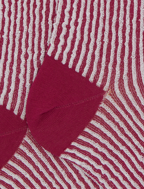Men's long fuchsia cotton socks with seersucker motif - The SS Edition | Gallo 1927 - Official Online Shop