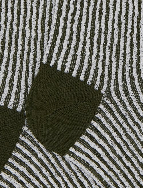 Men's long green cotton socks with seersucker motif - The SS Edition | Gallo 1927 - Official Online Shop