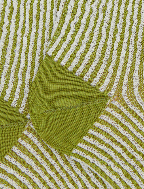 Men's long green cotton socks with seersucker motif - Man | Gallo 1927 - Official Online Shop