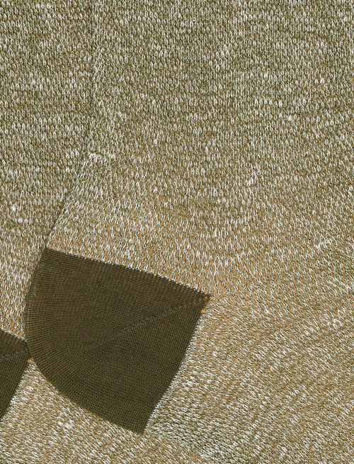 Men's short plain green cotton and linen socks - Short | Gallo 1927 - Official Online Shop