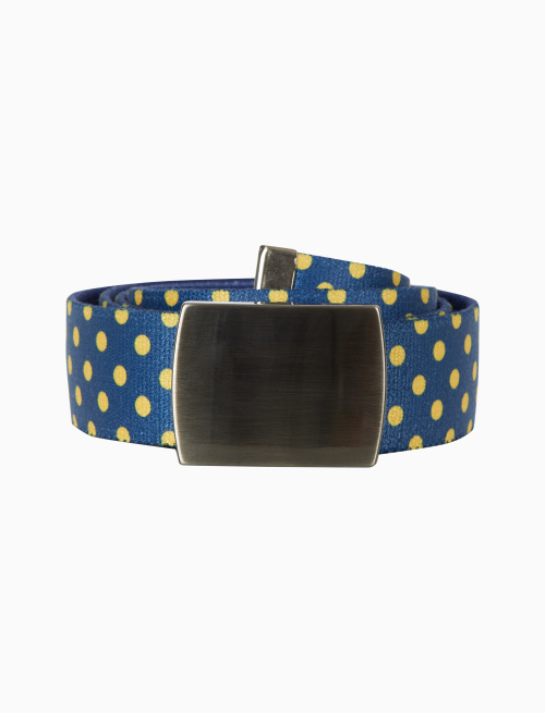 Cintura nastro elastica unisex blu fantasia pois - Accessori | Gallo 1927 - Official Online Shop