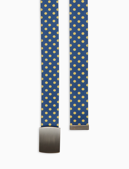 Cintura nastro elastica unisex blu fantasia pois - Accessori | Gallo 1927 - Official Online Shop