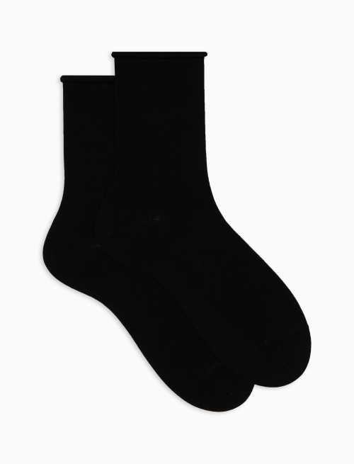Women's short plain charcoal cotton socks - Black Friday Woman | Gallo 1927 - Official Online Shop