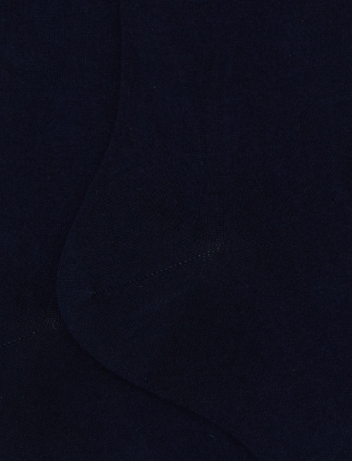 Women's short plain ocean blue cotton socks - Short | Gallo 1927 - Official Online Shop