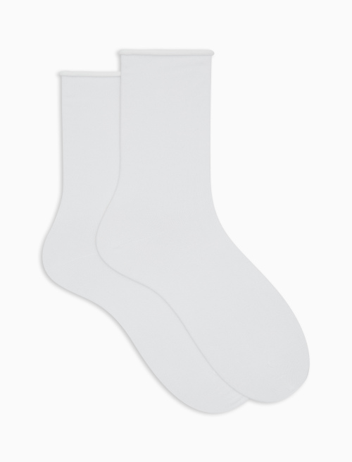 Women's short plain white cotton socks - New In | Gallo 1927 - Official Online Shop