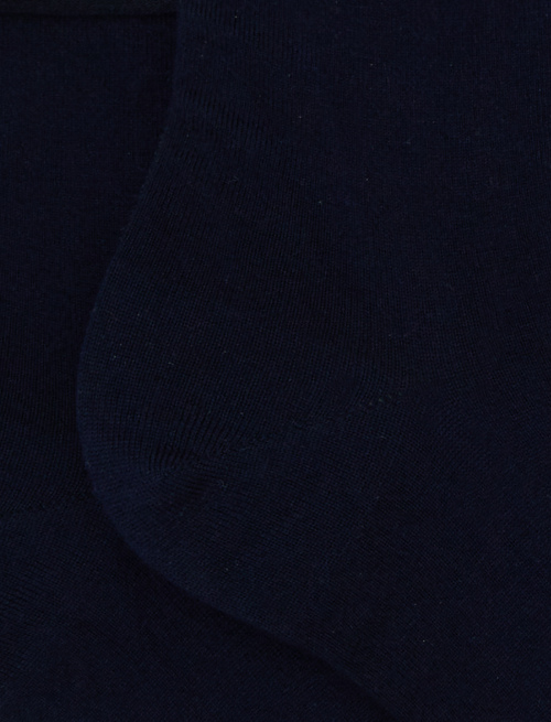 Women's super-short plain ocean blue cotton socks - Super short | Gallo 1927 - Official Online Shop