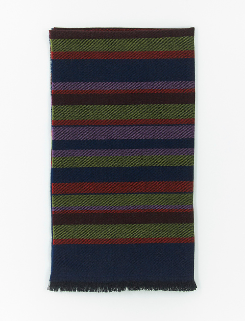 Unisex scarf in plain royal blue virgin wool - Lifestyle | Gallo 1927 - Official Online Shop