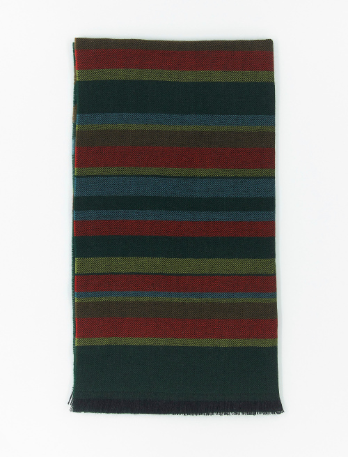 Unisex scarf in plain forest green virgin wool - Lifestyle | Gallo 1927 - Official Online Shop