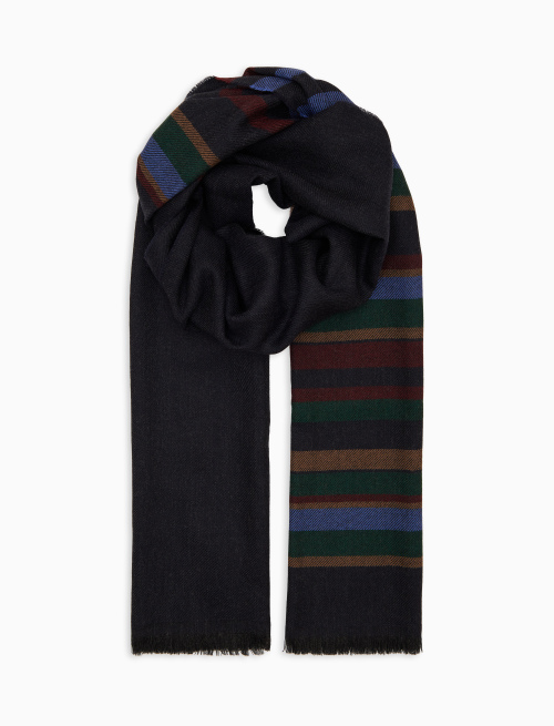 Sciarpa unisex lana blu tinta unita - Multicolor | Gallo 1927 - Official Online Shop