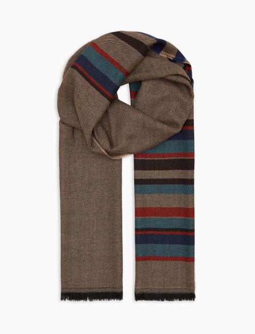 Sciarpa unisex lana beige tinta unita - Multicolor | Gallo 1927 - Official Online Shop