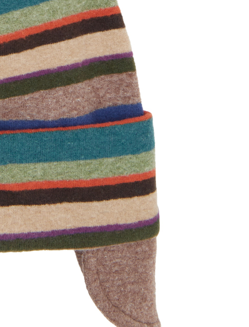 Berretto aviatore bambino pile beige righe multicolor - Multicolor | Gallo 1927 - Official Online Shop