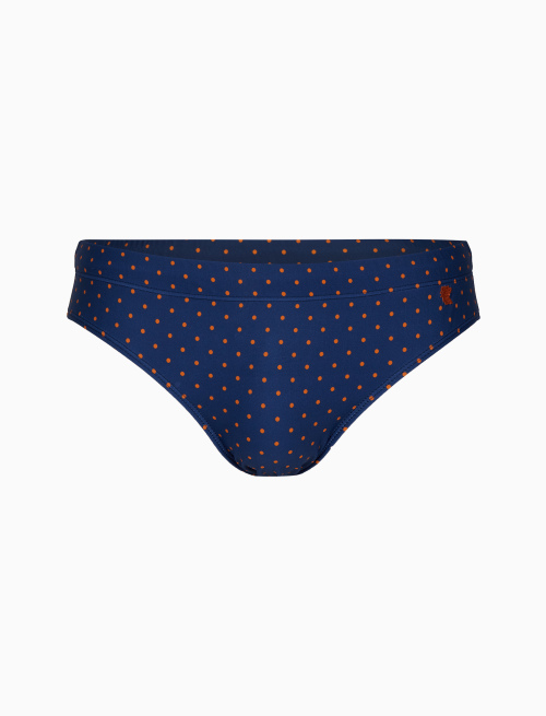 Men's blue swimming briefs with polka dot pattern - Polka Dot | Gallo 1927 - Official Online Shop