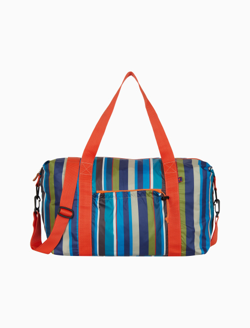 Borsone superlight pocket unisex righe multicolor blu - Borse | Gallo 1927 - Official Online Shop