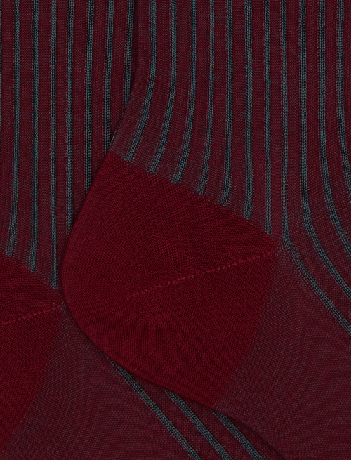 Women's long red twin-rib cotton socks - Socks | Gallo 1927 - Official Online Shop