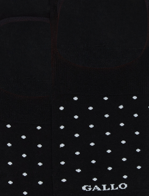 Women's black ultra-light cotton invisible socks with polka dots - Sales | Gallo 1927 - Official Online Shop