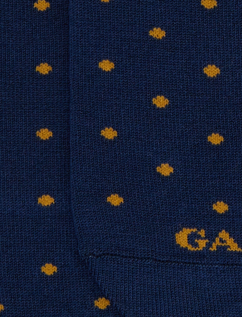 Women's blue cotton invisible socks with polka dot pattern - Woman | Gallo 1927 - Official Online Shop