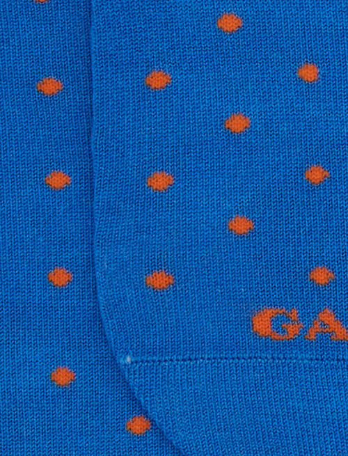 Women's light blue cotton invisible socks with polka dot pattern - Woman | Gallo 1927 - Official Online Shop