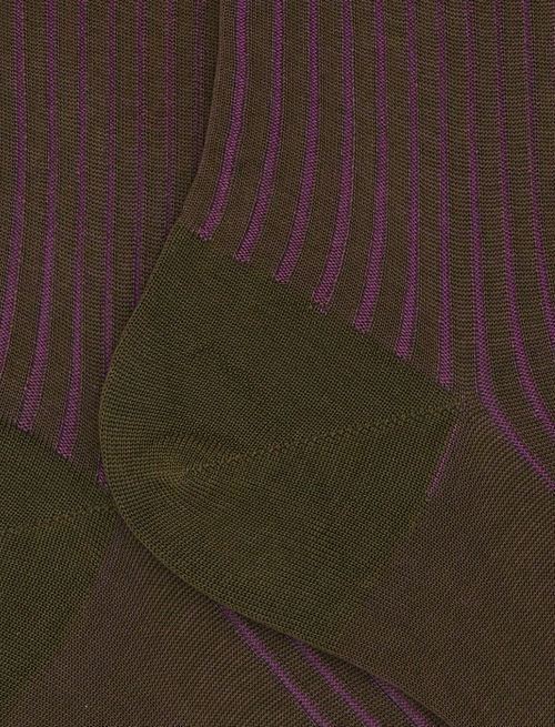 Women's long green plated cotton socks - Socks | Gallo 1927 - Official Online Shop