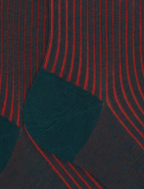 Women's long green plated cotton socks - Socks | Gallo 1927 - Official Online Shop