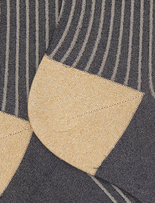 Women's short blue glitter socks with twin rib - New In | Gallo 1927 - Official Online Shop