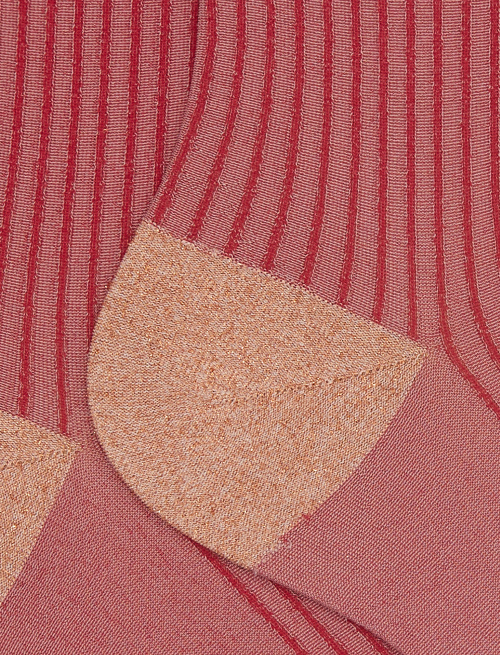 Women's short red glitter socks with twin rib - Woman | Gallo 1927 - Official Online Shop