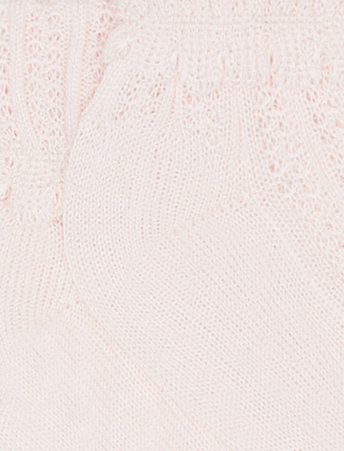 Calze corte bambino cotone risvolto e cappette a righe verticali rosa - Calze | Gallo 1927 - Official Online Shop