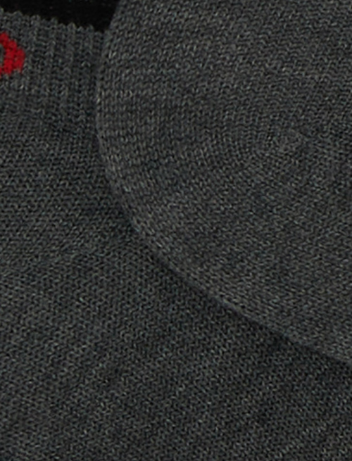 Men's plain iron grey cotton sneaker socks - Man | Gallo 1927 - Official Online Shop