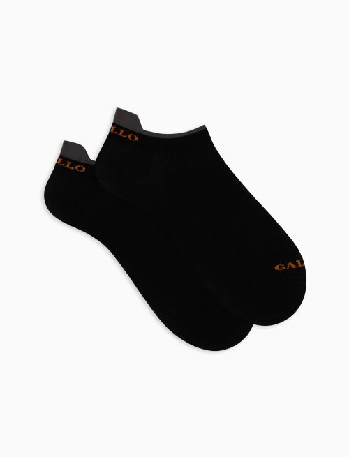 Men's plain black cotton sneaker socks - Socks | Gallo 1927 - Official Online Shop