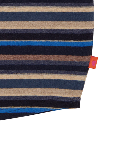 Kids' blue fleece balaclava with multicoloured stripes - Black Friday Kids | Gallo 1927 - Official Online Shop