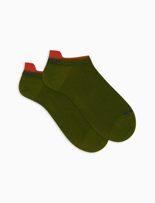 Men's cotton sneakers plain green - New In | Gallo 1927 - Official Online Shop