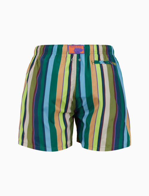 Boxer mare uomo righe multicolor verde - Beachwear | Gallo 1927 - Official Online Shop
