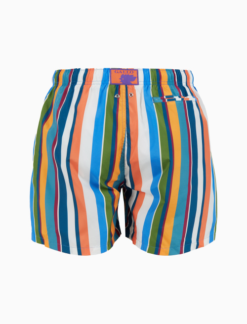 Boxer mare uomo righe multicolor bianco - Beachwear | Gallo 1927 - Official Online Shop