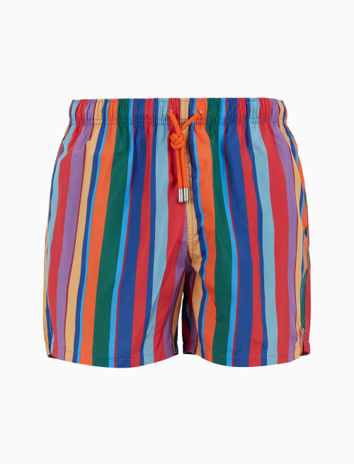 Boxer mare uomo righe multicolor rosso - Beachwear | Gallo 1927 - Official Online Shop