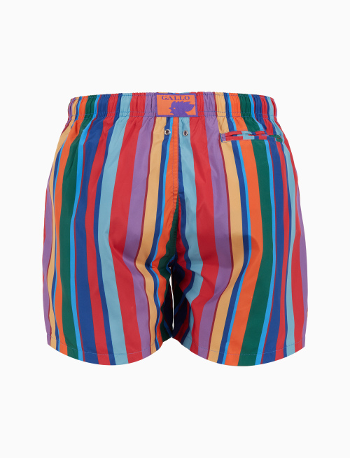 Boxer mare uomo righe multicolor rosso - Beachwear | Gallo 1927 - Official Online Shop