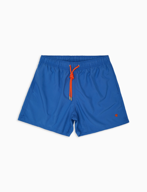 Men's plain cobalt blue polyester swim shorts - Swimwear | Gallo 1927 - Official Online Shop