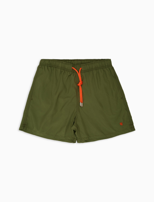 Men's olive green polyester swim shorts - Swimwear | Gallo 1927 - Official Online Shop