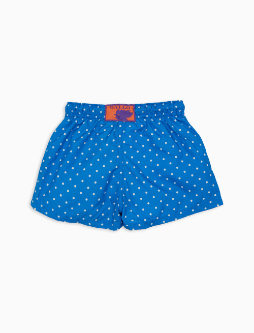 Boxer mare bambino fantasia pois azzurro - Beachwear | Gallo 1927 - Official Online Shop