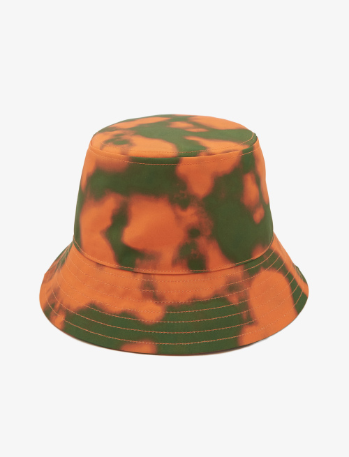 Unisex army green polyester rain hat with tie-dye motif - Accessories | Gallo 1927 - Official Online Shop